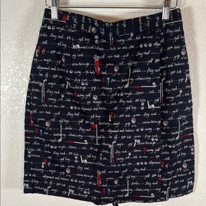 LizGolf Navy Novelty Golf Print Skort Size 8